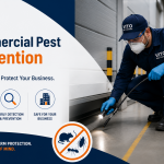 Commercial pest control inspection at a London business property